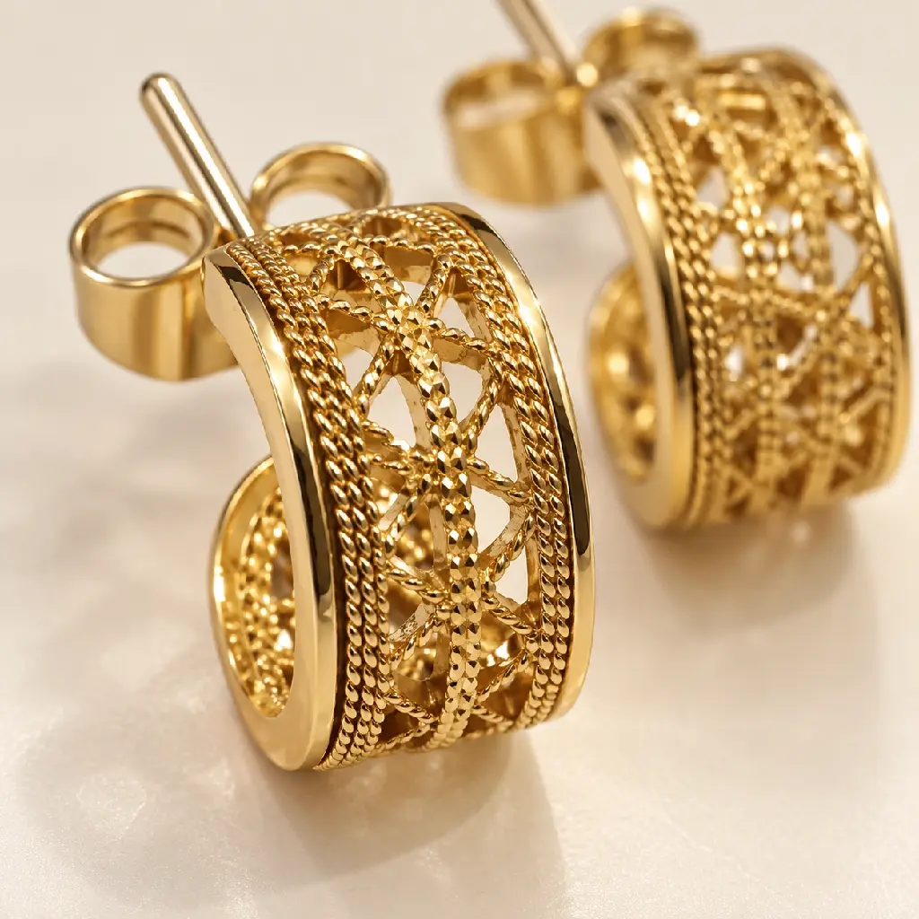 Aretes filigrana detalle