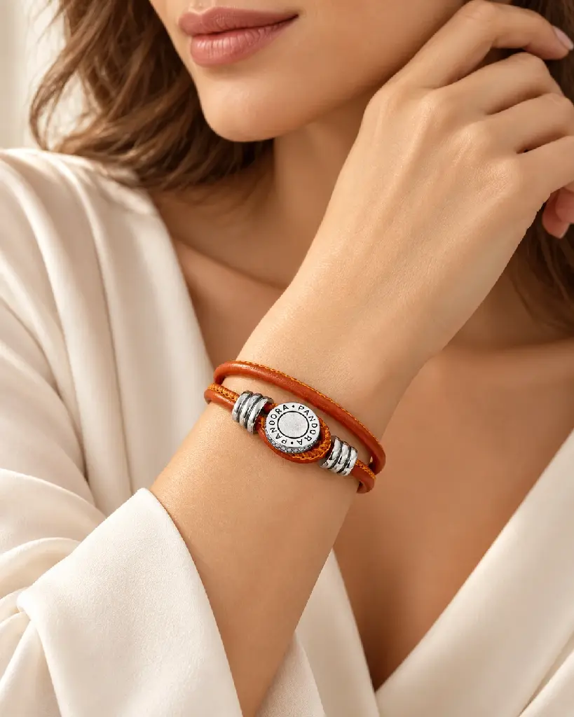 Pulsera Boton 2 vueltas mano