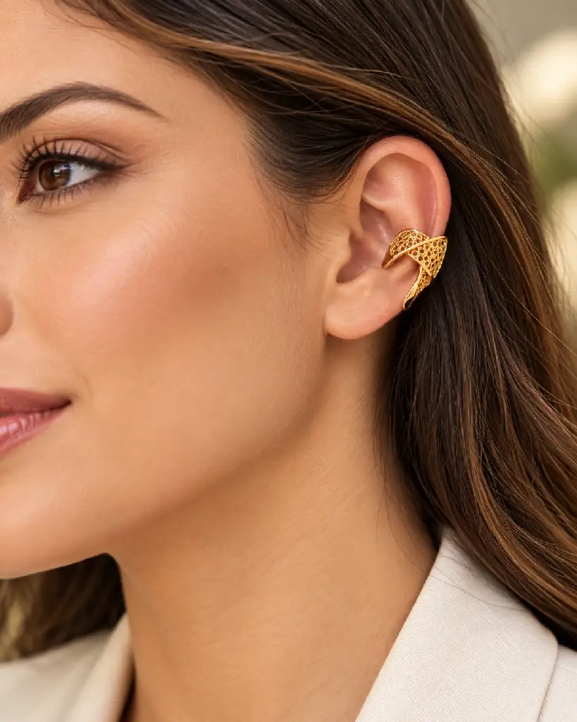 earcuff dorado mujer
